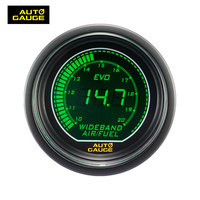 Sensor de Oxígeno de Banda Ancha Digital LCD Verde/Blanco de 52 mm 612WB con Excelente Ajuste y Borde de Aluminio para Medir la Relación Aire-Combustible