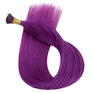 Purple I Tip Keratin Human Hair Extension By Oriental Hairs From India