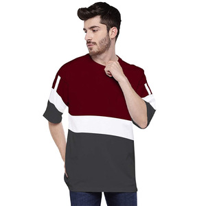 T-shirt Crop Fit Boxy personnalisable unisexe pour homme 100% coton Jersey Drop Shoulder Summer Oversize Clothing-Plus Size - Product Image 4