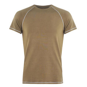 OEM últimos diseños de alta calidad de los hombres camisetas de algodón con logotipo personalizado gimnasio Fitness Color sólido manga corta verano hombre Camiseta - Product Image 1