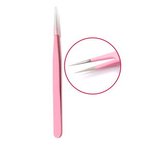 Pince à cils confortable pour femmes, en acier inoxydable, avec Logo personnalisé, accessoire pour faux-cils, 1 pièce - Product Image 5