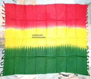 Pareo de viscosa con estampado de colores Rasta, pareos de colores Rasta, parongs de tinte de corbata, pareo al por mayor de India, pareo rasta - Product Image 1