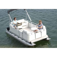 Kinocean Ecocampor 2024, mini-bateau ponton hybride de 16 pieds, petit bateau en aluminium pas cher, nouveaux pontons à vendre