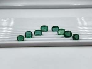 100 Natural Zambia suelta Esmeralda cojín corte piedra preciosa 8 piezas 31 quilates piedra preciosa para la fabricación de joyas - Product Image 6