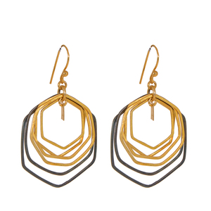 Pendientes colgantes chapados en oro de 18 quilates a la moda, joyería de gota elegante para mujeres y niñas, regalo de boda, respetuoso con el medio ambiente, Plata de Ley 925 - Product Image 1