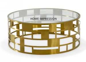 กระจกแก้วใสพร้อมฐานปะการังสีทองสำหรับตกแต่งโต๊ะข้างโต๊ะกระจกใสโต๊ะข้างโต๊ะกาแฟ - Product Image 5