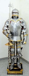 Armadura Medieval de Caballero de Acero Inoxidable, Traje de Armadura Completo, Casco de Cruzado, Armadura de 6 Pies - Product Image 6