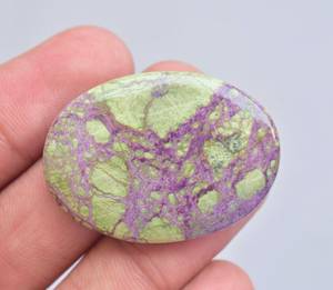 พลอย Purpurite Cabochon แบบหลวมๆ,พลอยเทียมแบบผสมขายส่งอัญมณี Stichtite พร้อม Serpentine Cabochon อัญมณี Purpurite แบบหลวม - Product Image 2
