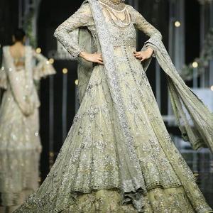 ATIYA LIBAS Lehenga Choli élégant et magnifique de style indien/pakistanais en acétate avec broderie lourde en zardozi pour mariage - 2019 - Product Image 1