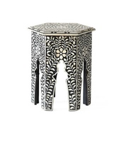 Table de chevet de luxe en os incrusté, mobilier moderne en bois massif, qualité certifiée EPCH, pour hôtel, appartement, bureau, villa