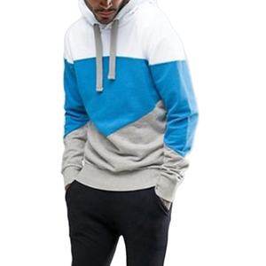 Men's High Quality French Fabric <b>Gym</b> <b>Hoodie</b> Custom Logo Winter Color Block Design Embroidered Compression Features New Arrival - Product Image 2