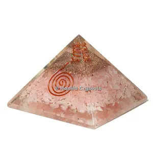 Quarzo rosa Orgonite Emf proteggi piramide curativa acquista online piramide di orgone al quarzo rosa dai cristalli hanifa
