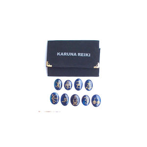 Karuna Reiki Blue Onyx stone Oval Set | fournisseur de pierres reiki pour la méditation Semi-Precious Stone Craft - Product Image 1