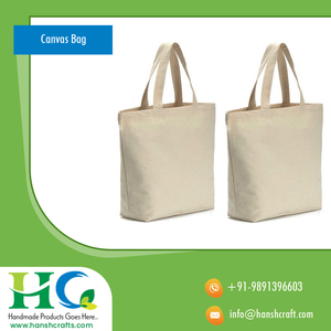 Bolsa de compras de lona reciclable con buen almacenamiento disponible para su uso - Product Image 4