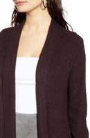 Cardigan ouvert brodé en dentelle et sequins, grande taille, décontracté, pour l'hiver, en polyester épais, coupe longue et ample