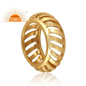 Brazalete tipo diseñador texturizado de latón más vendido de moda chapado en oro de 18K para regalo de mujer para ella - Product Image 4