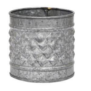 Set of 2 Galvanized Metal <b>Storage</b> Containers with Elegant Gold Handle Perfect for Tableware <b>Storage</b> and Home Organization - Product Image 3