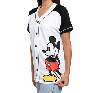 2023 personnalisable respirant femmes Baseball Softball maillots OEM vente en gros vêtements de sport respirant chemises grande taille Sublimation - Product Image 5