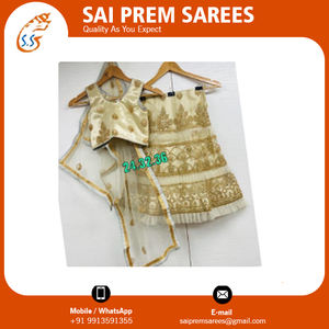 Nuevo diseñador Girls Lehenga Choli Sari de seda hecho a mano para niños adultos de alta calidad de talla grande ropa informal para fiesta de boda a la venta - Product Image 5