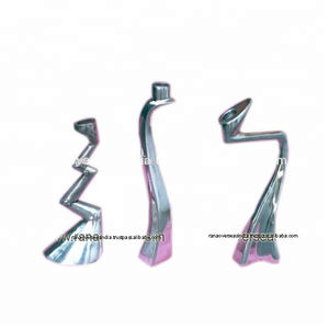 เชิงเทียนอะลูมิเนียมลายซิกแซกสำหรับตกแต่งงานแต่งงานและทุกโอกาส - Product Image 1