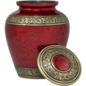 Urna Funeraria RABEH de Estilo Europeo para Cenizas de Adultos y Mascotas, Construcción Metálica, Duradera, Colores Blanco/Plateado, Opción de Entierro - Product Image 1