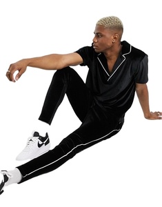 New Arrival Men's Latest Street Style Design Tracksuit Men's Velvet Sweatsuit - Product Image 6