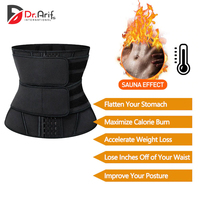 Ceinture de sudation large pour hommes, ceinture abdominale de compression réglable avec sangles de pression, soutien dorsal en néoprène pour la perte de poids