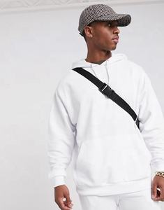 Survêtement d'hiver blanc à capuche décontracté solide imprimé pour hommes Jogging Costumes Ensemble personnalisé de 2 pièces - Product Image 3