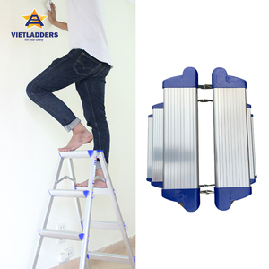 Double Sides 5 Step Aluminum Folding <b>Ladders</b> for Industrial Use Designed Firm and Lightweight - Product Image 1