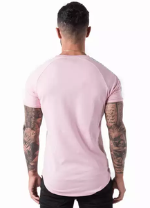 T-shirt décontracté à manches courtes pour homme, en coton uni, très élastique, avec impression personnalisée et sérigraphie, idéal pour l'entraînement et la gym - Product Image 4
