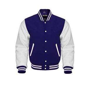 Chaqueta Varsity Unisex Personalizada de Alta Calidad, Resistente al Viento, de Piel de Oveja, Chaqueta de Béisbol con Letras Bordadas en Chenille - Product Image 3