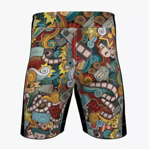 Short de boxe Muay Thai en satin de soie décoratif personnalisé avec logo et couleur personnalisés - Product Image 1