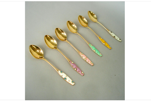 Juego de Cubiertos de Acero Inoxidable de Diseño Más Reciente, Calidad Exclusiva, Dorado de Lujo para Uso en Comedor - Product Image 6