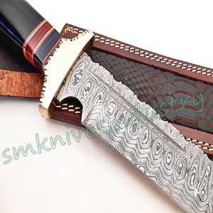 Cuchillo de Caza de 13 Pulgadas con Hoja de Damasco Hecha a Mano (OEM) (Smk1555) - Product Image 2