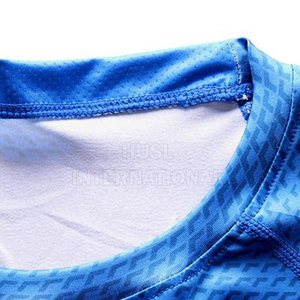 เสื้อออกกำลังกายของผู้ชายแบบผ่าแขนสั้นผ้าแคนวาสสีล้วนแบบลำลองแห้งเร็วรัดรูประบายอากาศได้ดี - Product Image 5