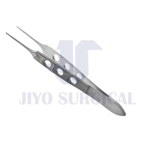 Steker tisu halus baja tahan karat <span class=keywords><strong>Forceps</strong></span> telinga <span class=keywords><strong>Bishop</strong></span> 1X2 standar Jerman untuk oftalmik dan bedah mikro