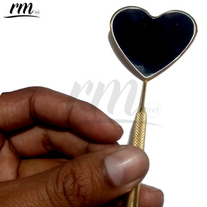 Nouveau miroir d'extension de cils en forme de cœur en or et or rose Miroir cosmétique d'extension de cils - Product Image 4