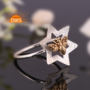 Anillo de Plata de Ley 925 con Baño de Oro y Diseño de Abeja, Tendencia 2026, para Mujer, Fabricante de Joyería de Plata - Product Image 5