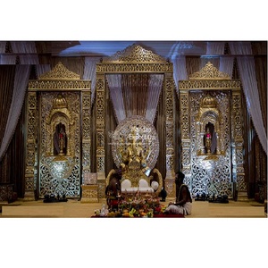 Ganesha ของตกแต่งเวทีงานแต่งงาน,ของตกแต่งเวทีงานแต่งงานในร่มที่หรูหราสไตล์ดั้งเดิมของชาวอินเดีย - Product Image 1