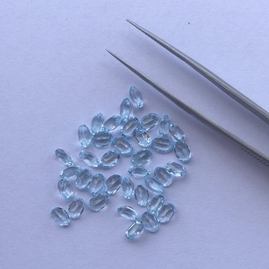 Piedras preciosas calibradas de corte ovalado facetado de Topacio azul cielo Natural de 4mm y 6mm, mayorista, precio de fábrica, piedras para ajuste de joyería en línea - Product Image 1