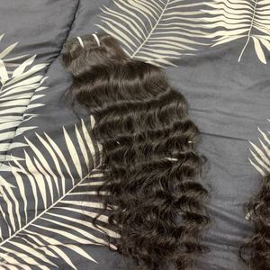 Extensiones de cabello humano indio Remy, sin procesar, cutícula Virgen sin procesar - Product Image 1
