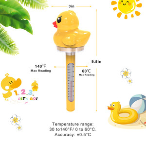 Thermomètre de <span class=keywords><strong>canard</strong></span> 2 en 1, alimenté par énergie solaire, pour étang, <span class=keywords><strong>piscine</strong></span>, thermomètres flottants - Product Image 3