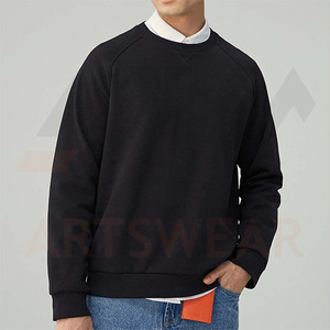 Sweat-shirts personnalisés à col rond brodés, prix de gros, pull-over 100% coton molletonné, couleur unie, vêtements d'hiver de haute qualité - Product Image 2