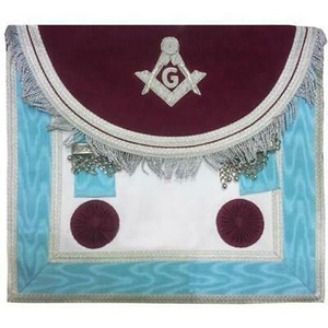 Pakistan Made High Quality Masonic Regalia Scottish Rite Master Mason Apron Embroidery Designs Masonic Apron - Product Image 4