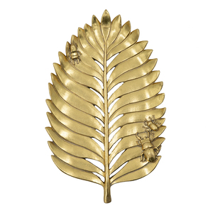 Plato de hoja de mármol de madera acrílica, bandeja redonda decorativa para servir alimentos, bandeja de madera de Metal para uso doméstico y almacenamiento en muchas ocasiones - Product Image 1