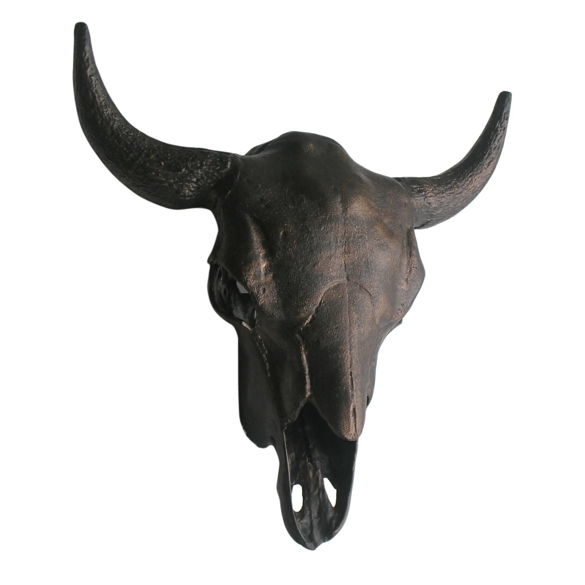 Large Metal Bull head Skull