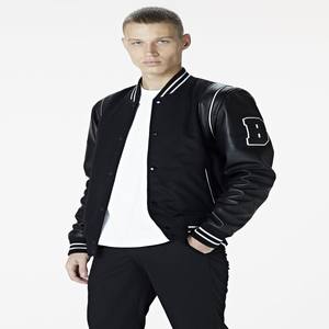 Vestes Slim Varsity Personnalisables pour Unisexe Hiver Extérieur Laine O-Neck Jacekt avec Broderie Décoration Style Hip Hop - Product Image 6