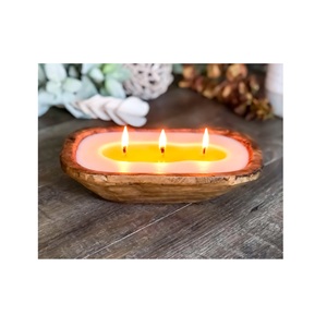 Soporte de vela de masa de madera rústica para tazón de Casa/soporte decorativo tazón de madera/tazones de masa para Color negro - Product Image 2