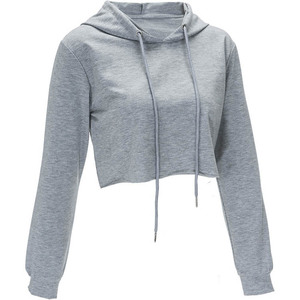 Femmes sur mesure conçu de haute qualité haut court sweats à capuche 100% coton brodé Technique imprimé motif XS hiver - Product Image 2