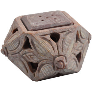 Quemador de incienso de mármol para el hogar, soporte de piedra de diseño de acabado de colores naturales - Product Image 2